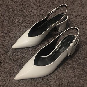 Zara Shoes - White pointy toed sling backs Zara Shoes - White pointy toed sling backs